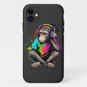 Niedliche Hörmusik des Affen, musikalischer Affe Case-Mate iPhone Hülle