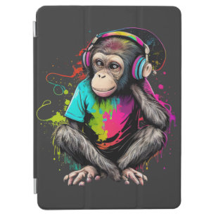 Niedliche Hörmusik des Affen, musikalischer Affe iPad Air Hülle
