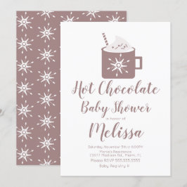 Niedliche Hot Chocolate Campfire Tasse Winter Baby Einladung