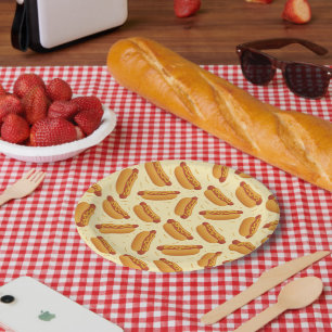 niedliche Hotdog-Party-Liebhaber Pappteller