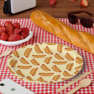niedliche Hotdog-Party-Liebhaber Pappteller