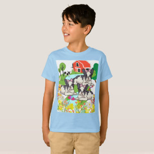 Niedliche Houston Black and White Pitbules Welpen T-Shirt
