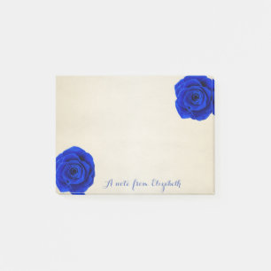 Niedliche, hübsche, blaue Rose Post-it Klebezettel