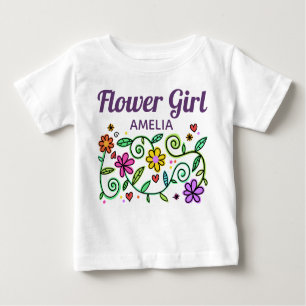 Niedliche Hübsche Blume Kunst, Dichtung und Musik Baby T-shirt