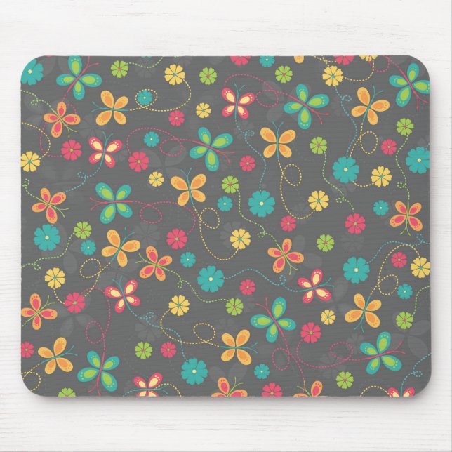 Niedliche, hübsche, mädchenhafte, farbenfrohe Schm Mousepad (Vorne)