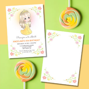 Niedliche Hübsche Prinzessin Orange Dress Floral G Einladung