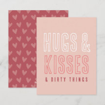 Niedliche Hugs & Kisses & Dirty Things Funny Valen