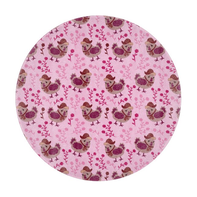 Niedliche Hühner Schneidebrett (Vorderseite)