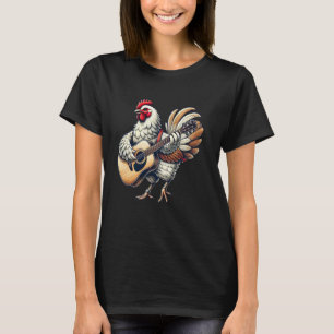 Niedliche Hühner spielen Gitarre Hühner Musiker Mu T-Shirt