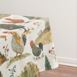 Niedliche Hühner Tischdecke