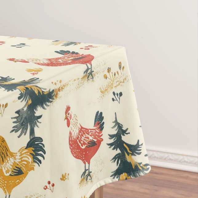 Niedliche Hühner Tischdecke (Beispiel)