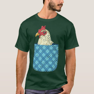 Niedliche Hühnerfarm Animal Poultry Bauer Pocke T-Shirt