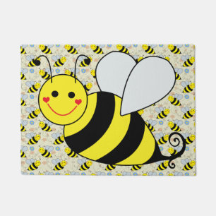 Niedliche Hummel-Biene mit Muster Fußmatte