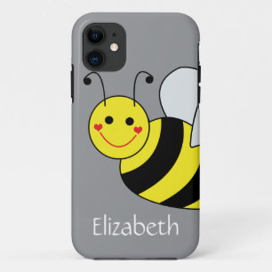 Niedliche Hummel Personalisiert Grau Case-Mate iPhone Hülle