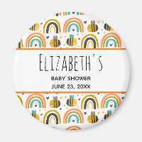 Niedliche Hummel und Regenbogen Muster Babydusche