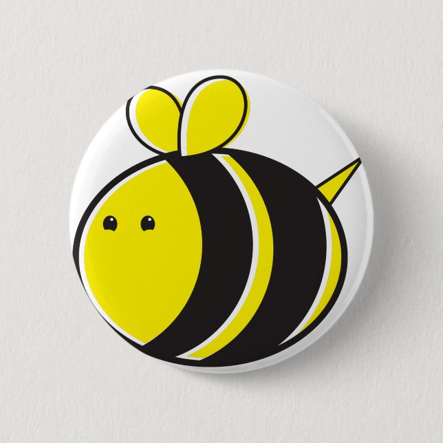 Niedliche Hummelbiene Button (Vorderseite)