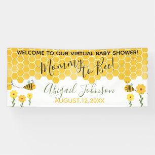 Niedliche Hummelmassage zu Virtual Baby-Dusche Banner