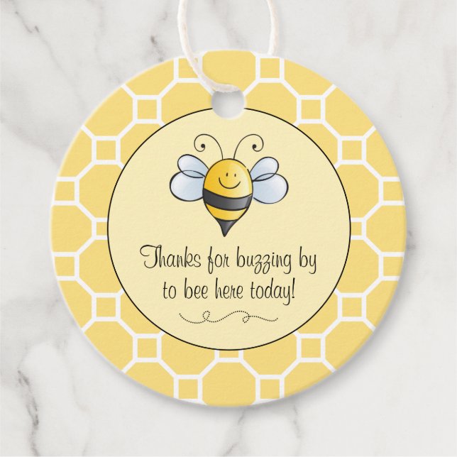 Niedliche Hummeln Danke für das von Gelb Schwarz g Geschenkanhänger (Vorderseite)