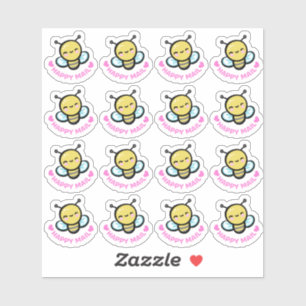 Niedliche Hummelstickerin nach Maß geschnitten Vin Aufkleber