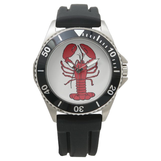 Niedliche Hummer Wasserwache Armbanduhr (Vorderseite)