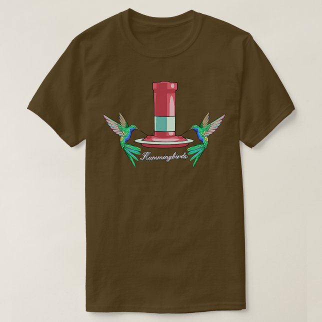 Niedliche Hummingbird Small Bird Water Feders Voge T-Shirt (Design vorne)
