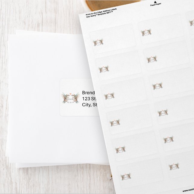 Niedliche Hummingbirds Hochzeitcouple Address Labe Adressaufkleber (Von Creator hochgeladen)