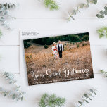 Niedliche humorvolle Hochzeitverlängerung Postkarte<br><div class="desc">Niedliche humorvolle Hochzeitspause oder Date Change Postcard mit Ihrem Foto und trendigen Schriftzeichen, um Ihrem Gast - auf unterhaltsame Weise - das Wissen lassen, dass Sie sich im Moment sozial distanzieren. Es gibt einen optionalen Filter, der das Set des weißen Textes am unteren Rand erleichtert; er kann ein- oder ausgeschaltet...</div>
