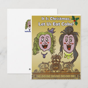 Niedliche, humorvolle Versailles Cartoon Weihnacht Feiertagskarte