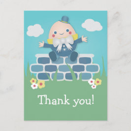Niedliche Humpty Dumpty Baby Dusche Danke Postcard Postkarte