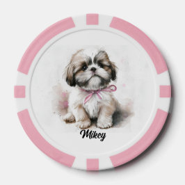 Niedliche Hundabbildungen - Shih Tzu Pokerchips