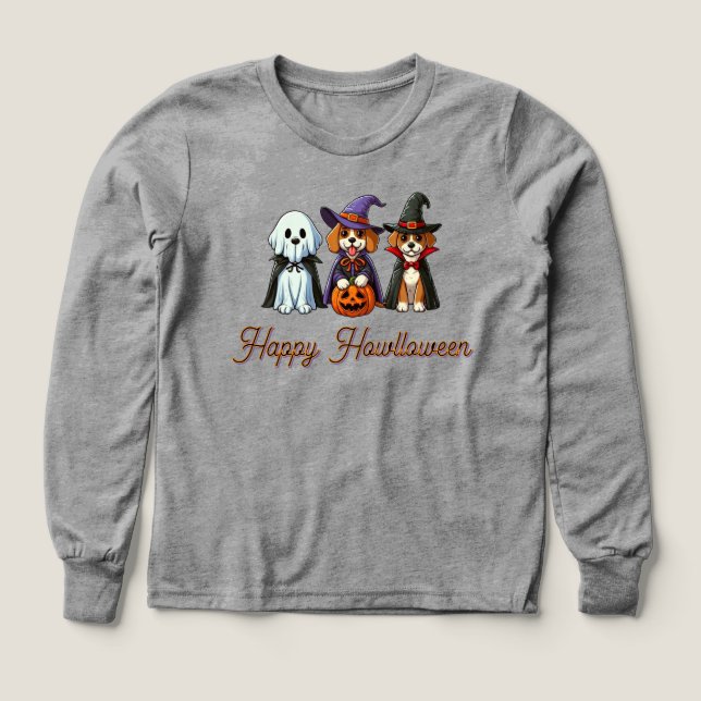 Niedliche Hunde als Gespenst, Hexe & Vampire (Design Vorderseite)