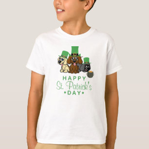 Niedliche Hunde am St. Patrick's Day Leprechaun Ha T-Shirt