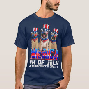 Niedliche Hunde, Amerika 4. Juli Unabhängigkeitsta T-Shirt