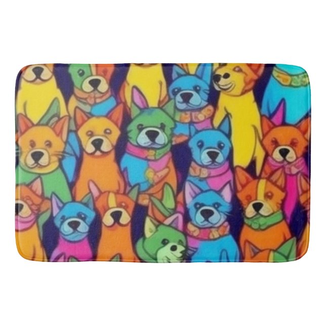 Niedliche Hunde Badematte (Vorderseite)