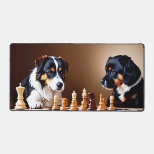 Niedliche Hunde Brustkorb spielen Schreibtischunterlage