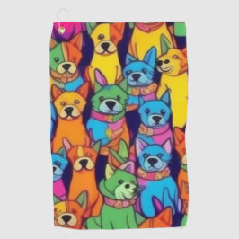 Niedliche Hunde Golfhandtuch