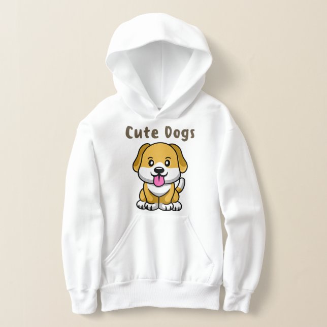 Niedliche Hunde Hoodie (Ablage )