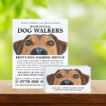 Niedliche Hunde-, Hundeschwalker-Service-Werbung Flyer<br><div class="desc">Niedlicher Hund,  Dog Walker Service Werbung Flyer vom Business Card Store.</div>