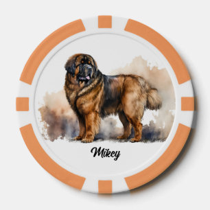 Niedliche Hunde-Illustration - tibetischer Mastiff Pokerchips