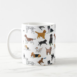 Niedliche Hunde-Illustrationsmuster Kaffeetasse
