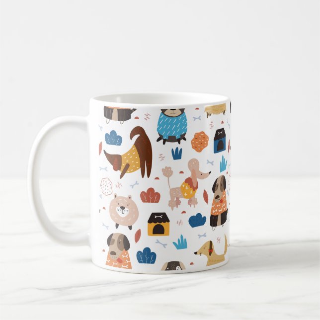 Niedliche Hunde Kaffeetasse (Links)