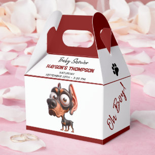 Niedliche Hunde-Karikaturen Kinderdusche für Junge Geschenkschachtel