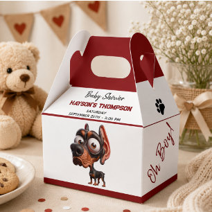 Niedliche Hunde-Karikaturen Kinderdusche für Junge Geschenkschachtel