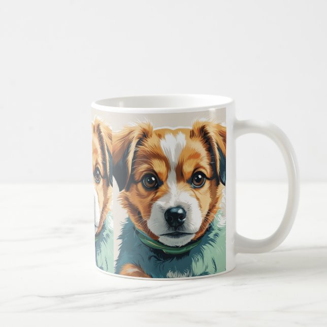 Niedliche Hunde Kunst Tasse - Adorable Pet Lover's (Rechts)