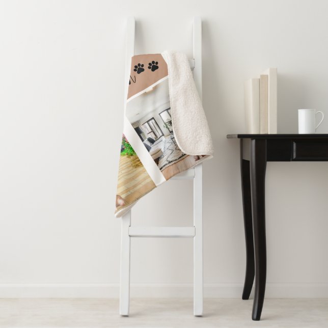 Niedliche Hunde Mama Benutzerdefiniertes Foto Sherpadecke (Beispiel)