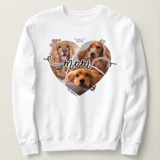 Niedliche Hunde-Mama nach Herzform Sweatshirt