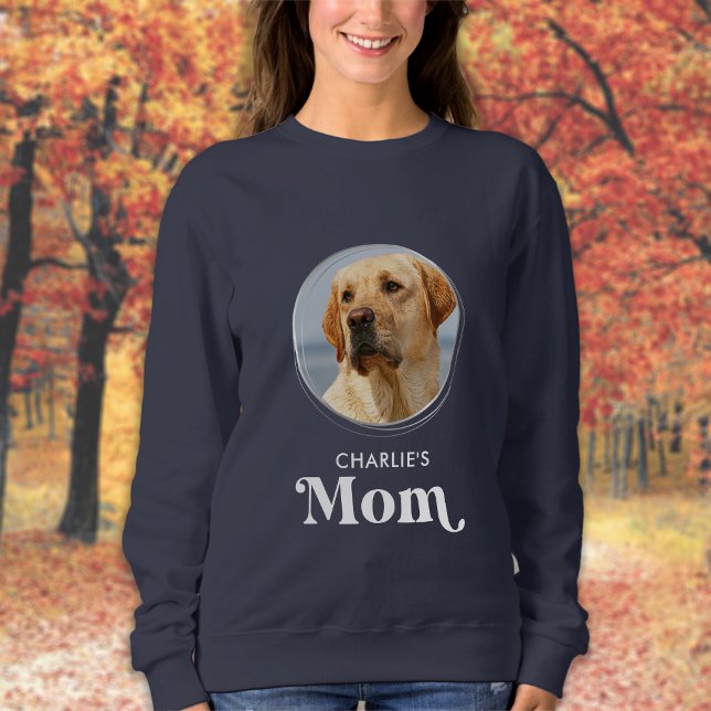 Niedliche Hunde MAMA Personalisiert Retro Pet Foto Sweatshirt (Von Creator hochgeladen)