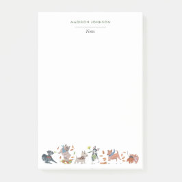 Niedliche Hunde Monogramm Post-it Klebezettel