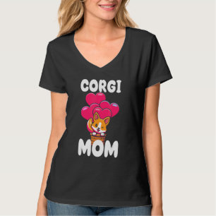 Niedliche Hunde Mum Dog Friend Blume Corgi Mama T-Shirt