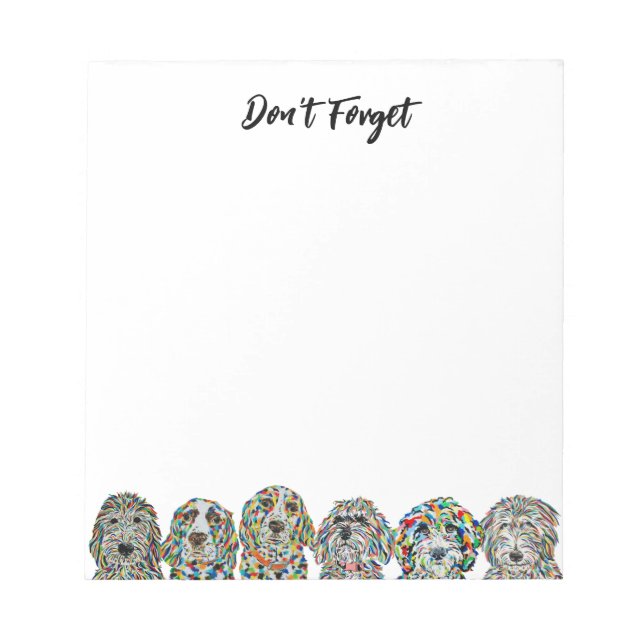 Niedliche Hunde Notepad Notizblock (Vorderseite)